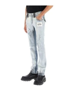 Dolce & Gabbana Re-edition Jeans With Leather Detailing -Volk Clothing Sales e99e033ffea1ad8c7bffdceaf471cb1a