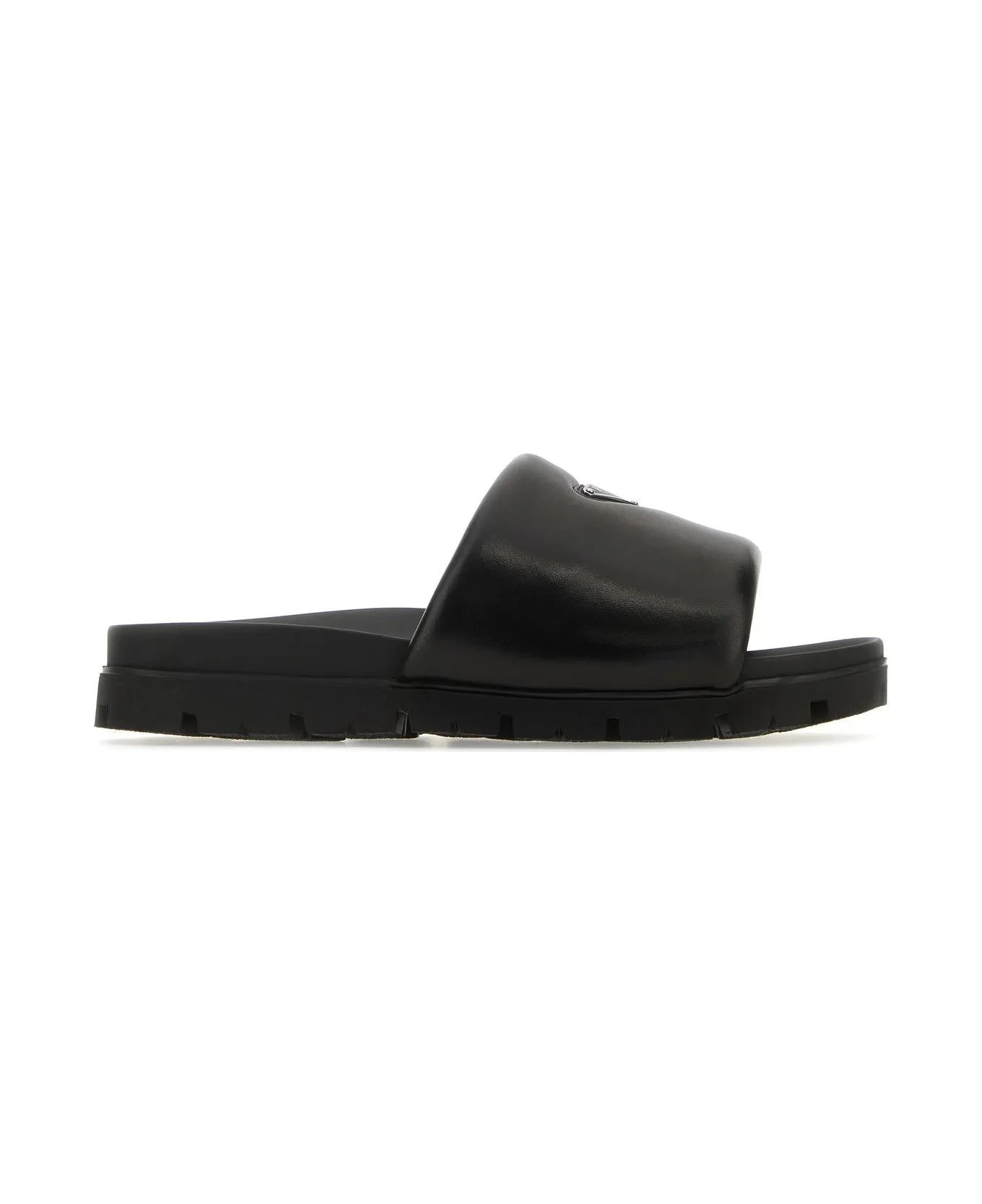 Prada Black Nappa Leather Slippers 1 Prada Black Nappa Leather Slippers