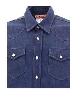 Acne Studios Denim Collared Button-up Shirt -Volk Clothing Sales ed589bf92f4dd270322a972f16f5d05a