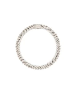 White Prong Pavé Necklace