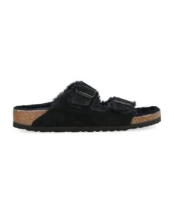 Birkenstock Arizona Shearling Suede Slides