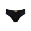 Versace Black Swim Briefs With Medusa Detail In Stretch Polyamide Man