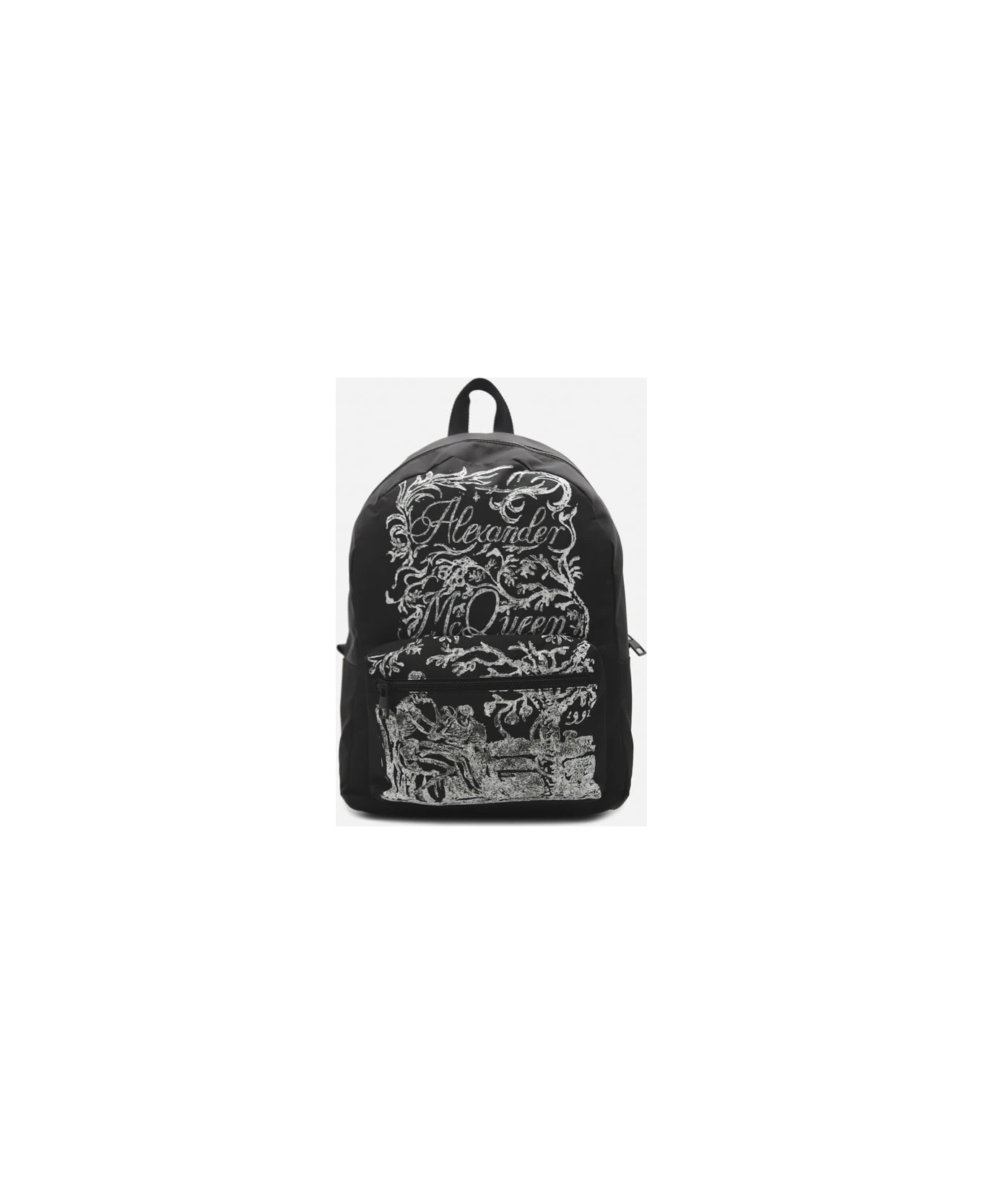 Alexander McQueen Metropolitan Backpack With Blake Painting In Nylon 2 Alexander McQueen Metropolitan Backpack With Blake Painting In Nylon - Image 2