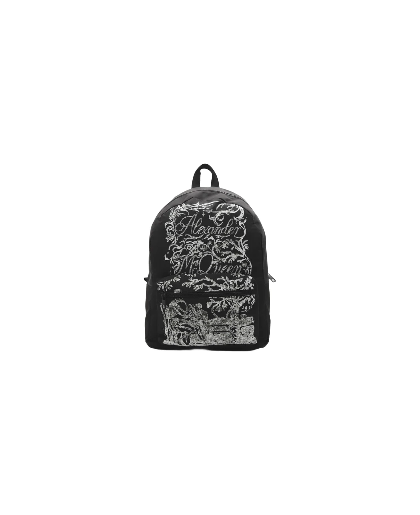 Alexander McQueen Metropolitan Backpack With Blake Painting In Nylon 1 Alexander McQueen Metropolitan Backpack With Blake Painting In Nylon