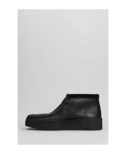 Clarks Wallabee Cup Lace Up Shoes In Black Leather -Volk Clothing Sales f462d8dc5dac06a2d52af6724f9722e5