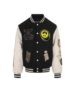 BARROW Black College Bomber Jacket