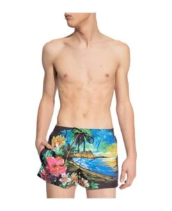 Dolce & Gabbana Hawaiian Print Swim Trunks -Volk Clothing Sales fab8d54a17c328ae601efcbe2c5a6f6d
