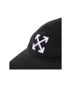 Off-White Baseball Cap With Signature Arrows In Black Cotton Man -Volk Clothing Sales fe3bdbf23217ce0ff578d3c979045cdd